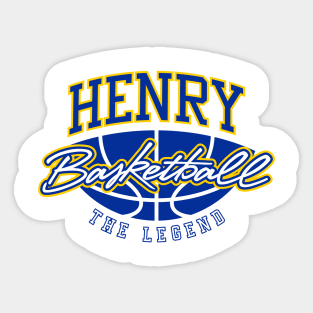 Henry Basketball The Legend Custom Player Your Name Sticker